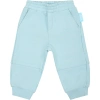 ARMANI COLLEZIONI LIGHT BLUE TROUSERS FOR BABY BOY WITH SMURF