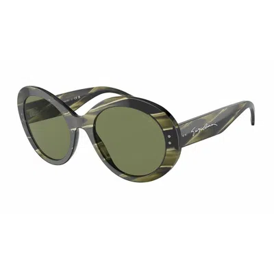 Armani Collezioni Ladies' Sunglasses Armani Ar8174-59522a  53 Mm Gbby2 In Green