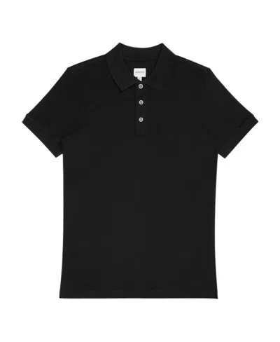 Armani Collezioni Lapel Polo Shirt In Black