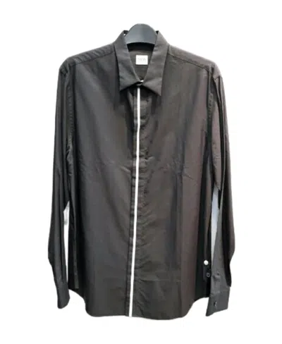 Armani Collezioni Lapel Shirt In Black