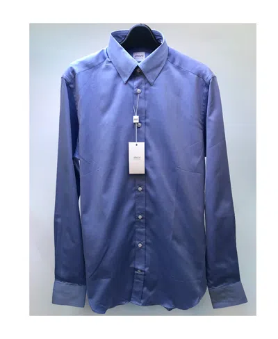 Armani Collezioni Lapel Shirt In Blue