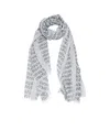 Armani Collezioni Letter Printed Pattern Scarf In White