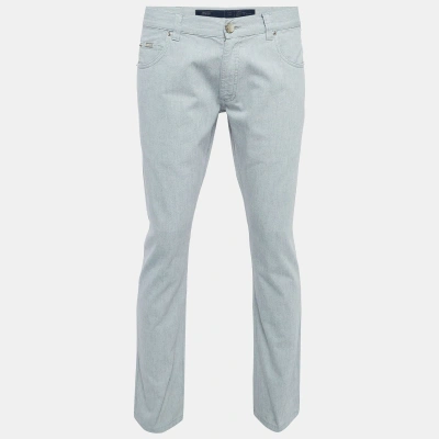 Pre-owned Armani Collezioni Light Blue Denim Slim Fit Jeans L Waist 34''