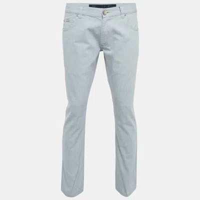 Pre-owned Armani Collezioni Light Blue Denim Slim Fit Jeans M Waist 33''