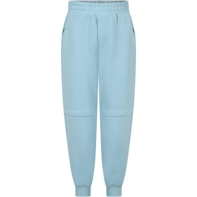 Armani Collezioni Kids' Light Blue Trousers For Boy With The Smurfs