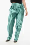 Armani Collezioni Linen And Silk Blended Pants With Pleats