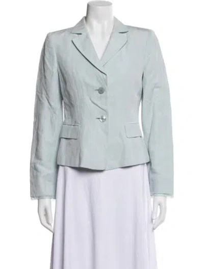 Pre-owned Armani Collezioni Linen Blazer In Blue