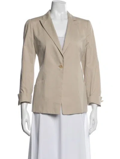 Pre-owned Armani Collezioni Linen Blazer In Gray