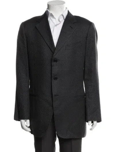 Pre-owned Armani Collezioni Linen Blazer In Green