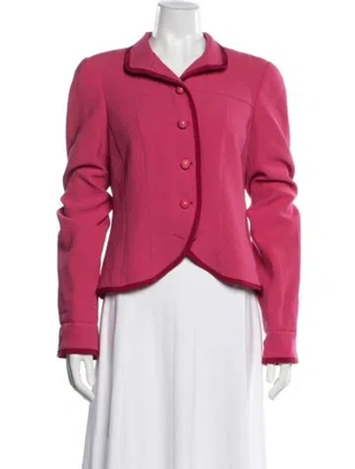 Pre-owned Armani Collezioni Linen Blazer In Pink