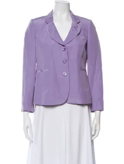 Pre-owned Armani Collezioni Linen Blazer In Purple