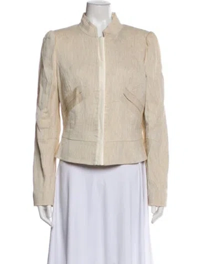 Pre-owned Armani Collezioni Linen Evening Jacket In Neutral