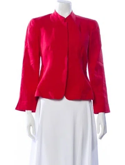 Pre-owned Armani Collezioni Linen Evening Jacket In Red