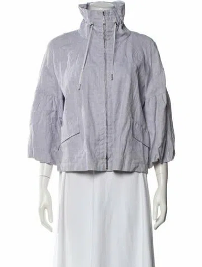 Pre-owned Armani Collezioni Linen Jacket In Gray