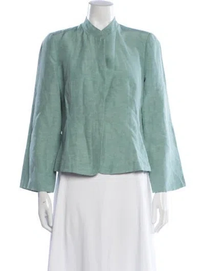 Pre-owned Armani Collezioni Linen Jacket In Green