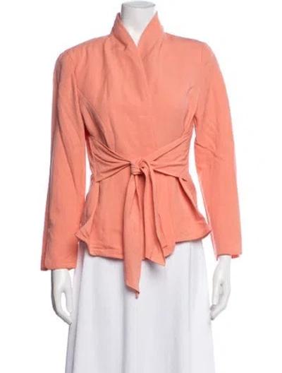 Pre-owned Armani Collezioni Linen Jacket In Pink