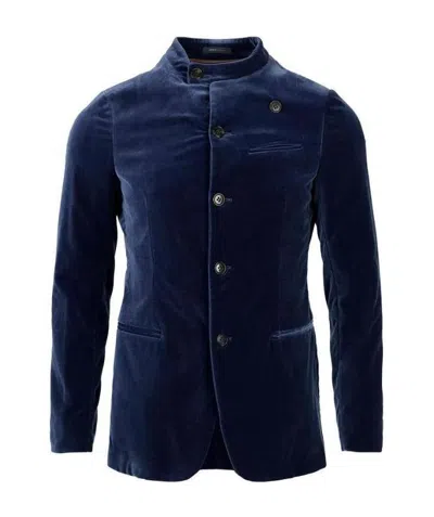 Armani Collezioni Logo Casual Jacket In Black