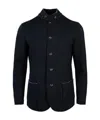 Armani Collezioni Logo Casual Jacket In Black