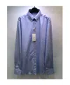 Armani Collezioni Logo Detail Shirt In Blue