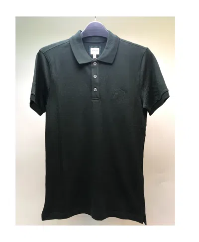 Armani Collezioni Logo Details Short-sleeved Polo Shirt In Black