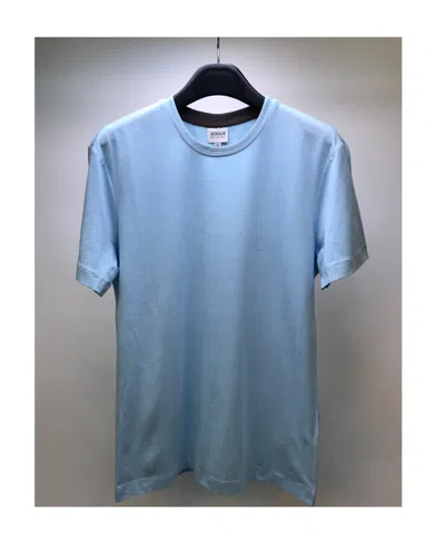 Armani Collezioni Logo Details Short-sleeved T-shirt In Blue