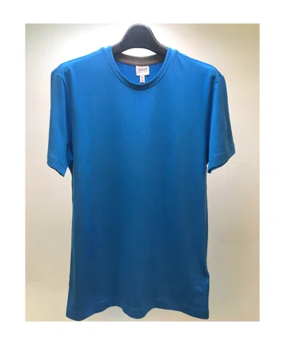 Armani Collezioni Logo Details Short-sleeved T-shirt In Blue