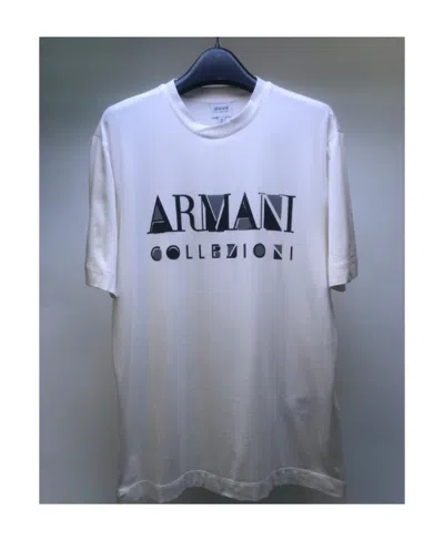 Armani Collezioni Logo Details Short-sleeved T-shirt In Gray
