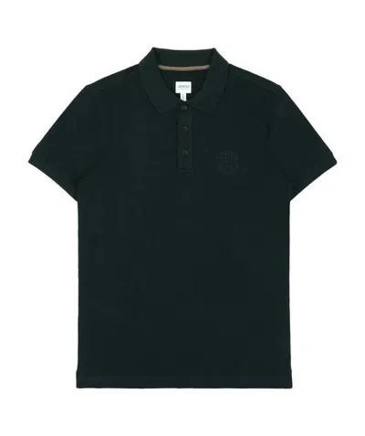 Armani Collezioni Logo Embroidered Polo Shirt In Black