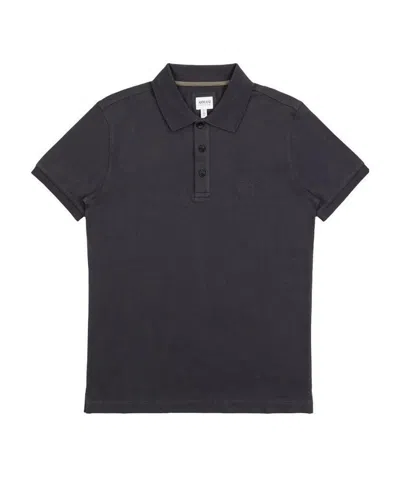 Armani Collezioni Logo Embroidered Polo Shirt In Black
