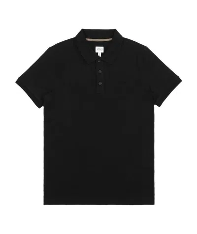 Armani Collezioni Logo Embroidered Polo Shirt In Black