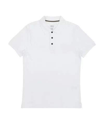 Armani Collezioni Logo Embroidered Polo Shirt In White