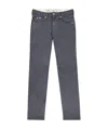 Shop Armani Collezioni Logo Jeans In Gray