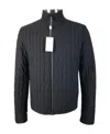 Armani Collezioni Logo Knitted Jacket In Black