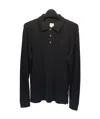 Armani Collezioni Logo Lapel Polo Shirt In Black