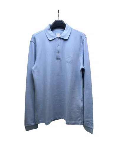 Armani Collezioni Logo Lapel Polo Shirt In Blue