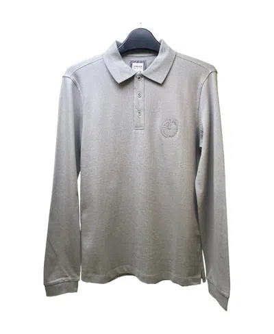 Armani Collezioni Logo Logo Polo Shirt In Gray
