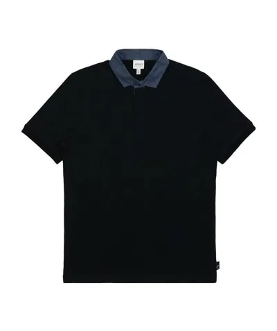 Armani Collezioni Logo Polo Shirt In Black