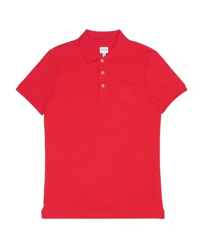 Armani Collezioni Logo Polo Shirt In Red