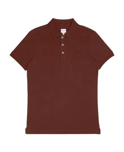 Armani Collezioni Logo Polo Shirt In Red