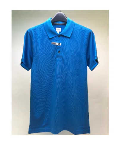 Armani Collezioni Logo Short-sleeved Polo Shirt In Blue