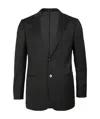 Armani Collezioni Logo Suit Jacket In Black