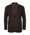 Armani Collezioni Logo Suit Jacket In Black