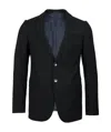 Armani Collezioni Logo Suit Jacket In Black