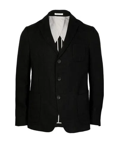 Armani Collezioni Logo Suit Jacket In Black