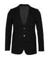Armani Collezioni Logo Suit Jacket In Black