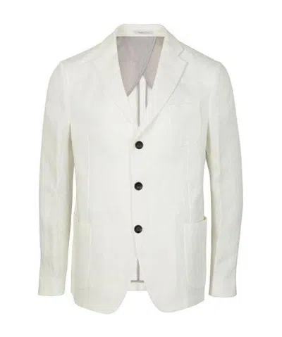 Armani Collezioni Logo Suit Jacket In White