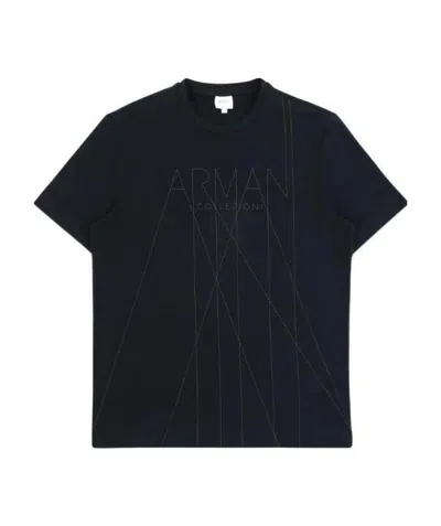 Armani Collezioni Logo T-shirt In Black