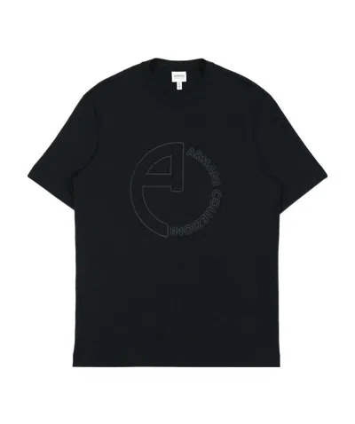 Armani Collezioni Logo T-shirt In Black