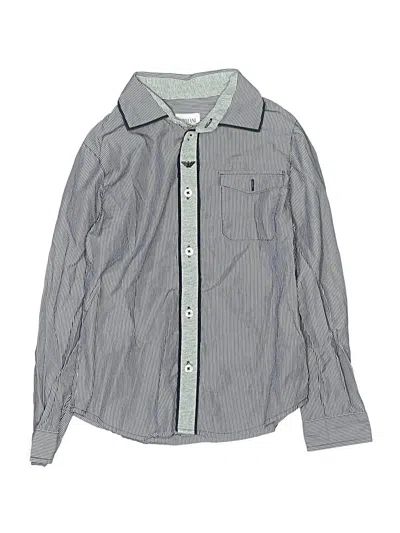 Pre-owned Armani Collezioni Kids' Long Sleeve Button Down Shirt In Gray