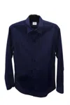ARMANI COLLEZIONI LONG SLEEVE BUTTON DOWN SHIRT IN NAVY